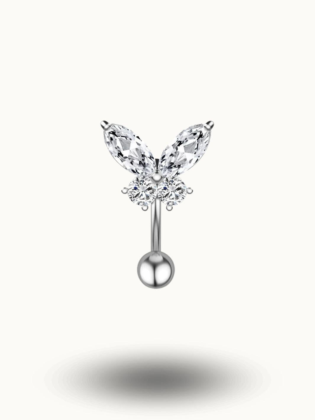 Achetez le Piercing Nombril Sexy Zircon Inversé et Éblouissez ! Argent