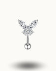 Achetez le Piercing Nombril Sexy Zircon Inversé et Éblouissez ! Argent