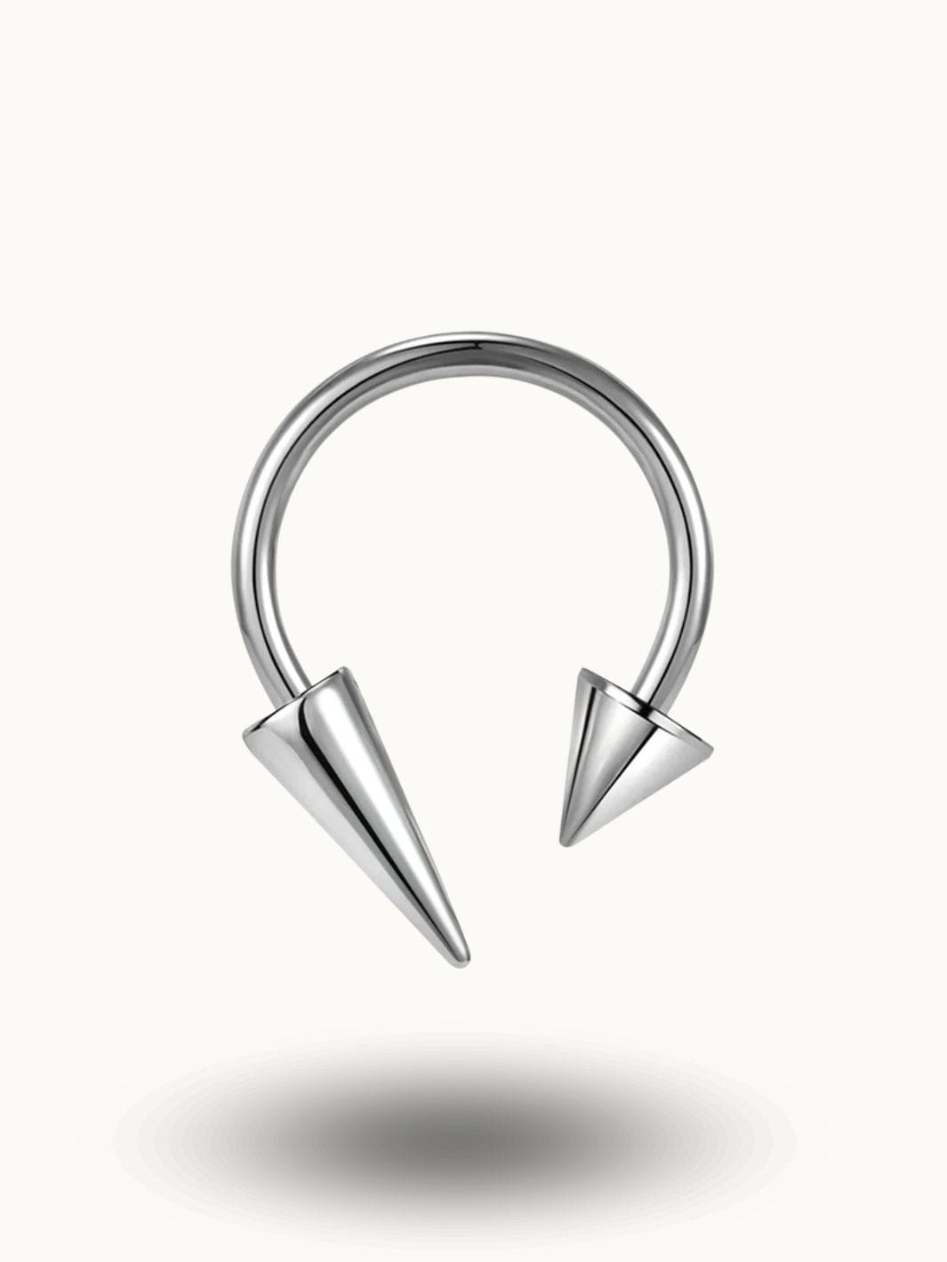 Piercing à pointe Argenté Minimaliste - Style Audacieux Argent / 8mm