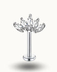 Piercing fleur cristalline – Trendy Piercings Argent / 1.2X6mm