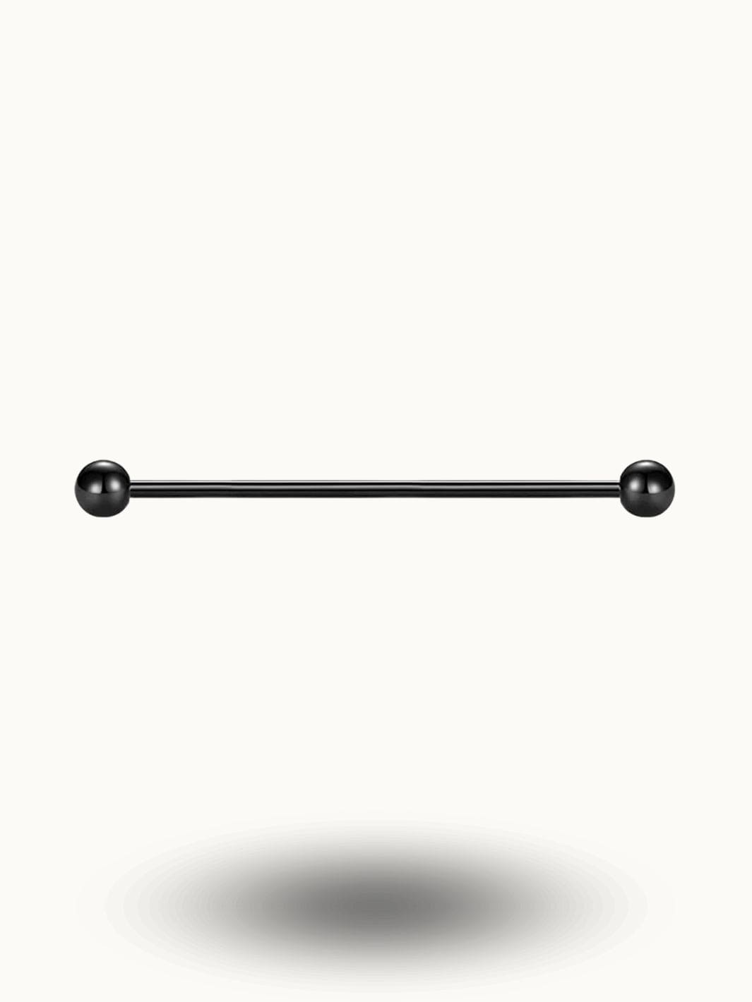 Piercing industriel noir minimaliste – Élégance discrète Noir