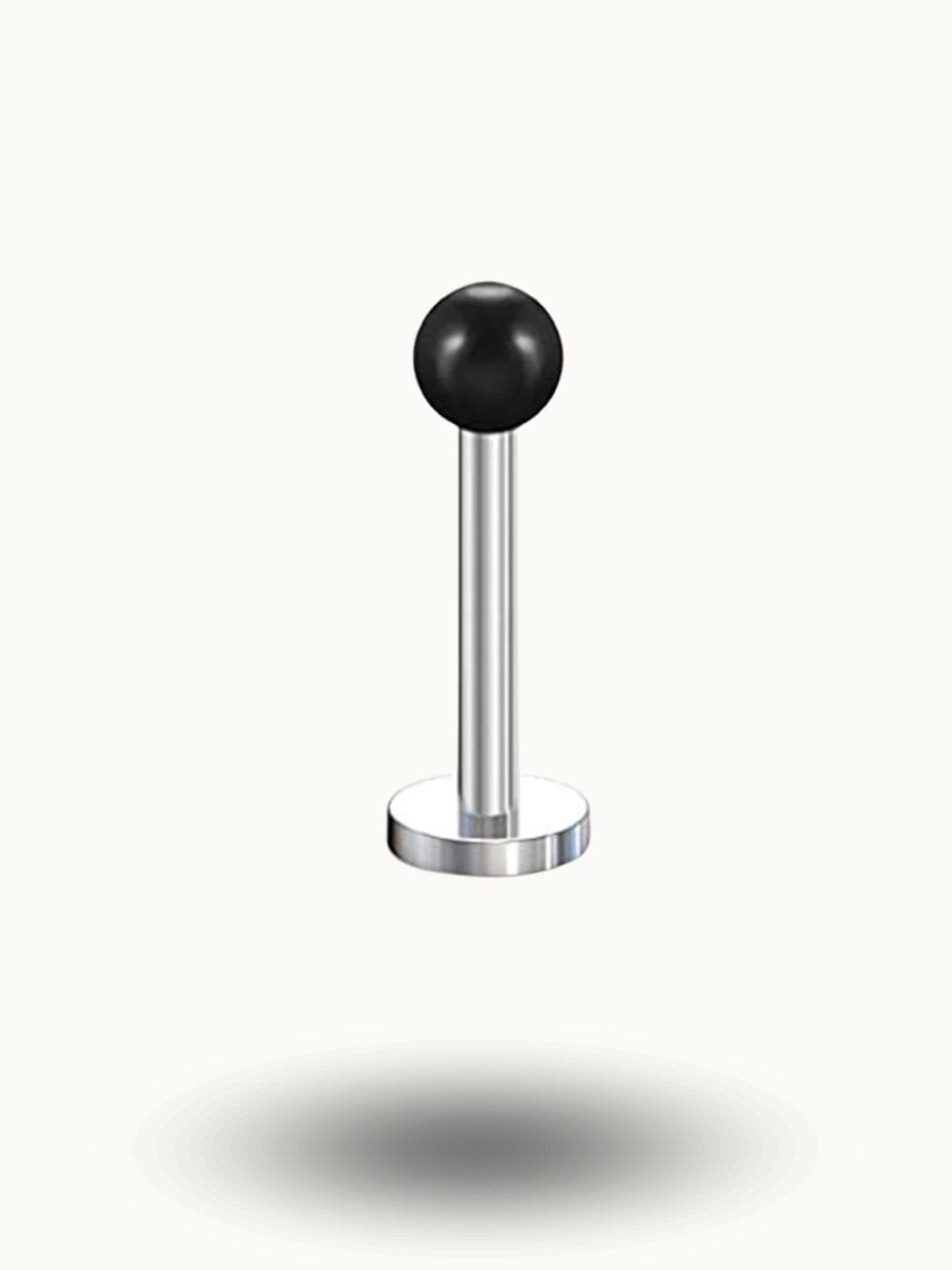 Piercing Labret Acier Boule Noire – Élégant et Durable Noir / 1.2x6mm