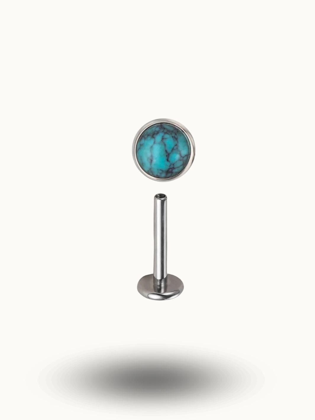 Piercing Labret Titane Multicolore - Bijou Tendance Turquoise / 1.2x8x4mm