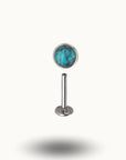 Piercing Labret Titane Multicolore - Bijou Tendance Turquoise / 1.2x8x4mm