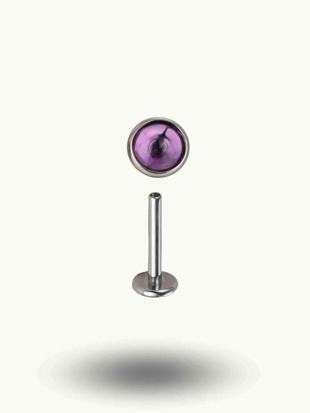 Piercing Labret Titane Multicolore - Bijou Tendance Violet / 1.2x8x4mm