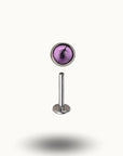 Piercing Labret Titane Multicolore - Bijou Tendance Violet / 1.2x8x4mm