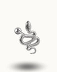 Piercing Langue Serpent Unique - Bijoux Tendance Argent / 1.6x16x5mm