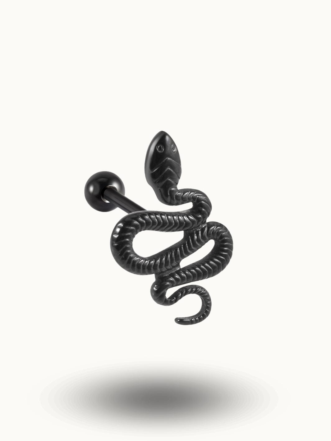 Piercing Langue Serpent Unique - Bijoux Tendance Noir / 1.6x16x5mm