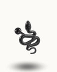 Piercing Langue Serpent Unique - Bijoux Tendance Noir / 1.6x16x5mm