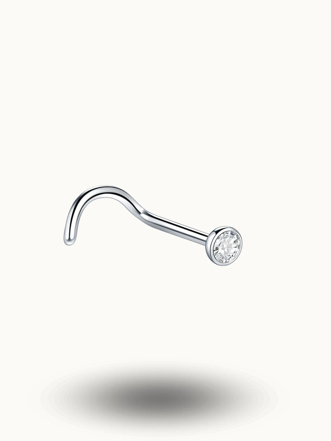 Piercing Nez en Titane - Bijou de Nez élégant et Tendance Argent / 18G 1.0x6x2mm