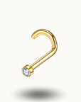 Piercing Nez Titane | Crochet Cristal - Bijoux Tendance Or / 0.8x6x2mm