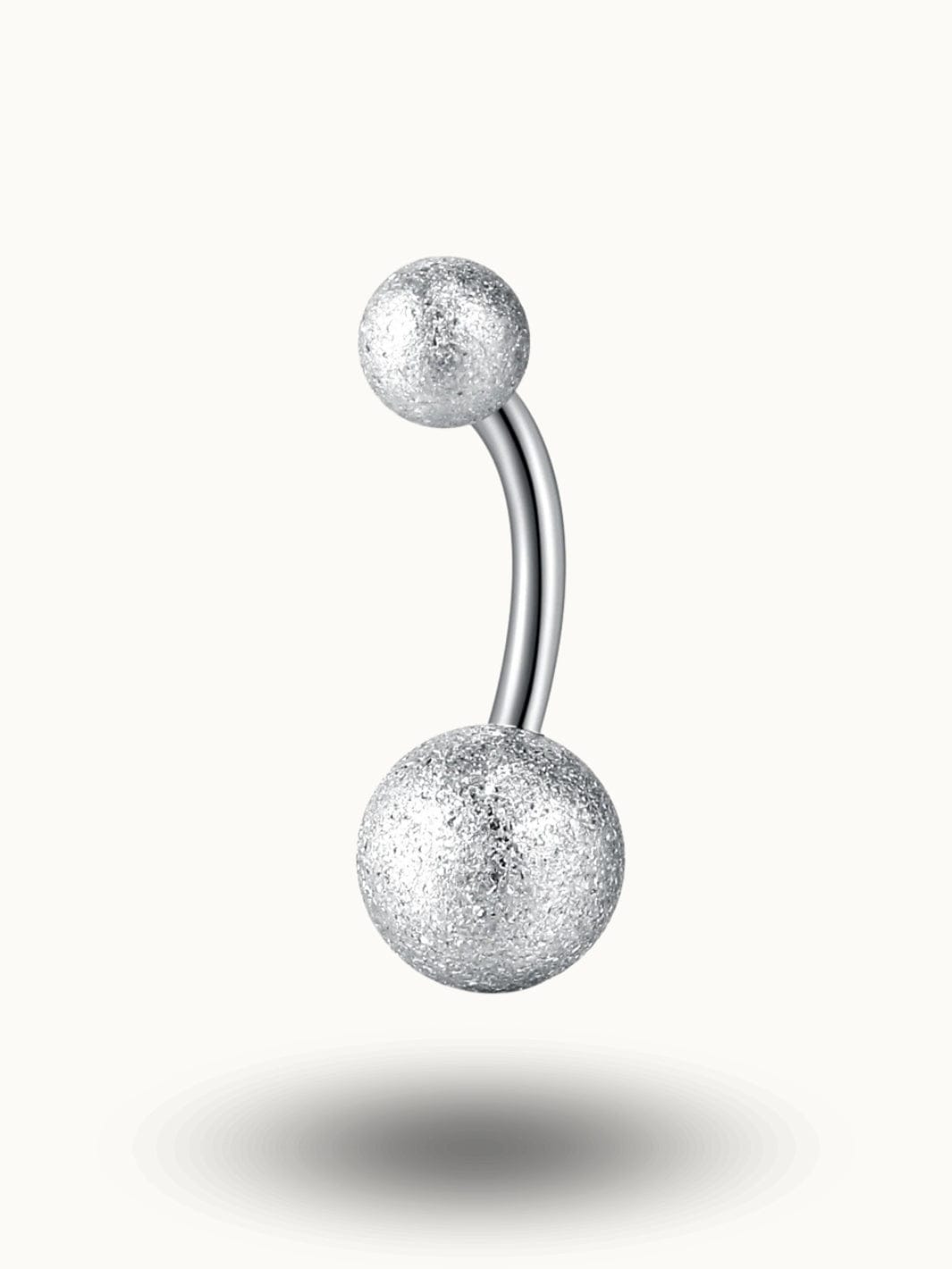 Piercing nombril boule sablée - plusieurs couleurs | Trendy Piercings Argent