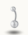 Piercing nombril boule sablée - plusieurs couleurs | Trendy Piercings Argent