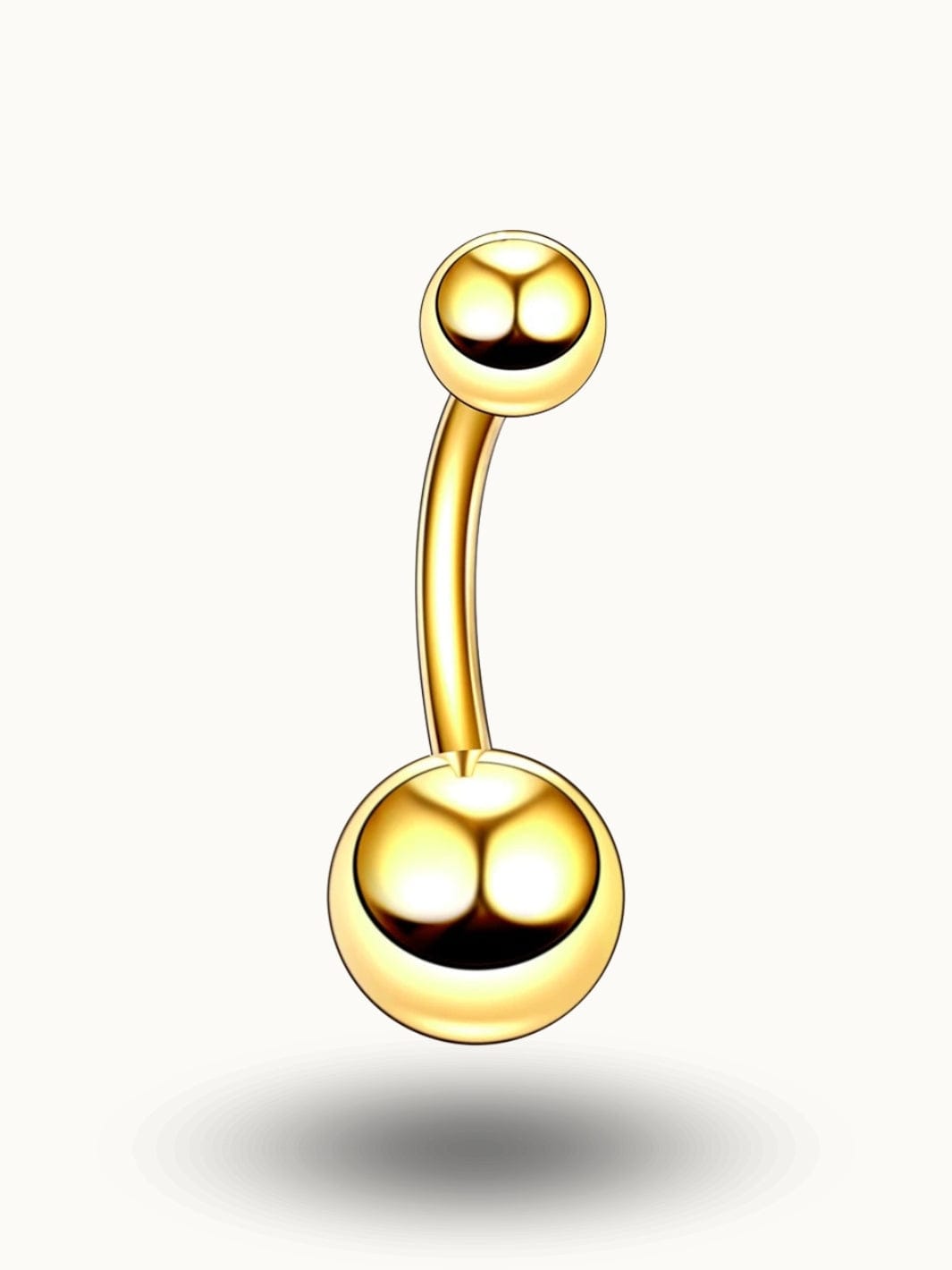 Piercing nombril boules acier inoxydable - Classique &amp; résistant Or