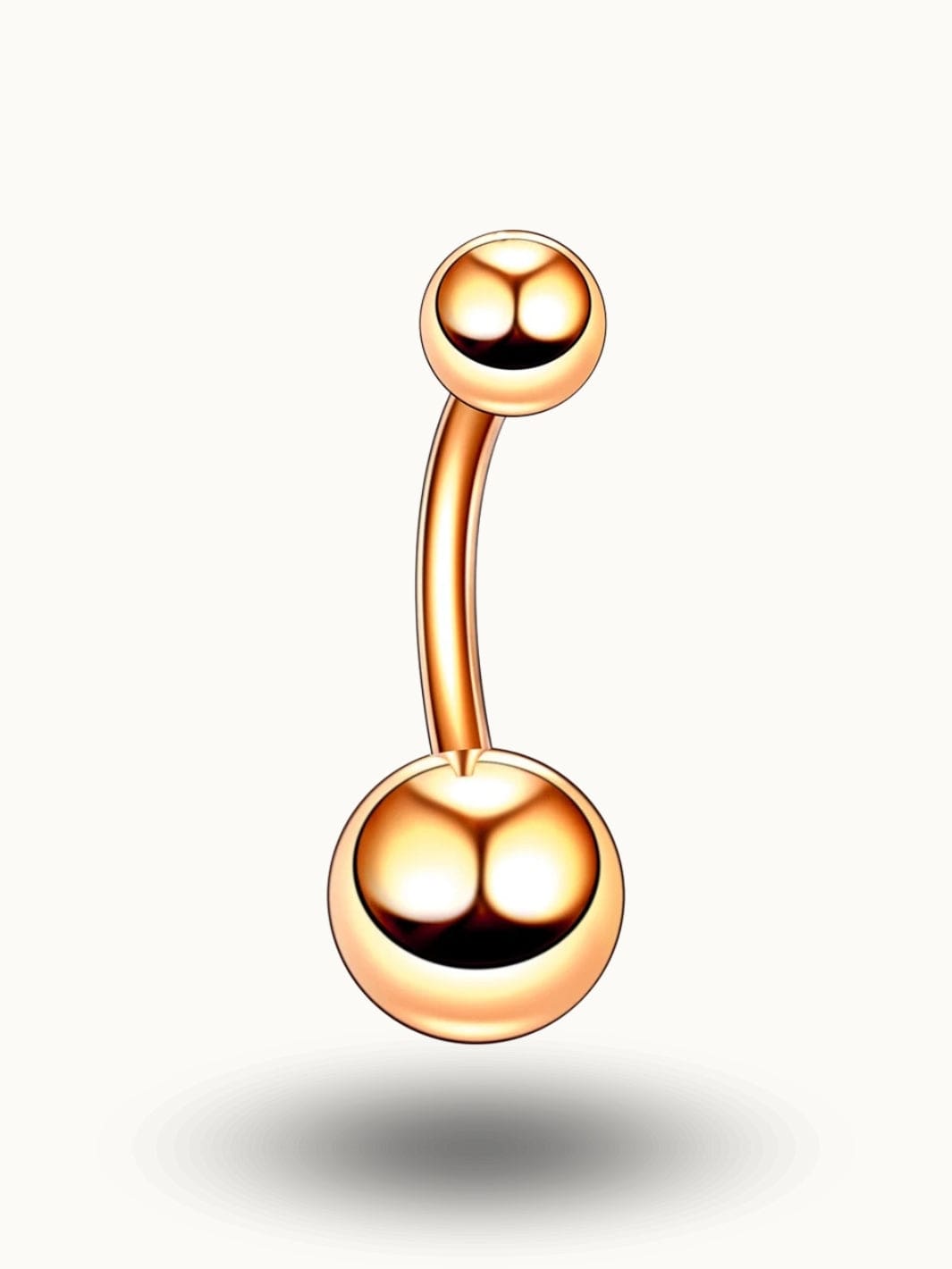 Piercing nombril boules acier inoxydable - Classique & résistant Or Rose