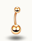 Piercing nombril boules acier inoxydable - Classique & résistant Or Rose