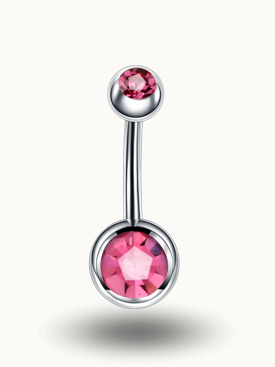 Piercing nombril double cristal rose | Élégance et brillance Rose