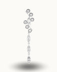 Piercing nombril pampille en cristal brillant Argent