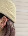 Piercing Oreille Punk Gothique - Duo Cône & Boule