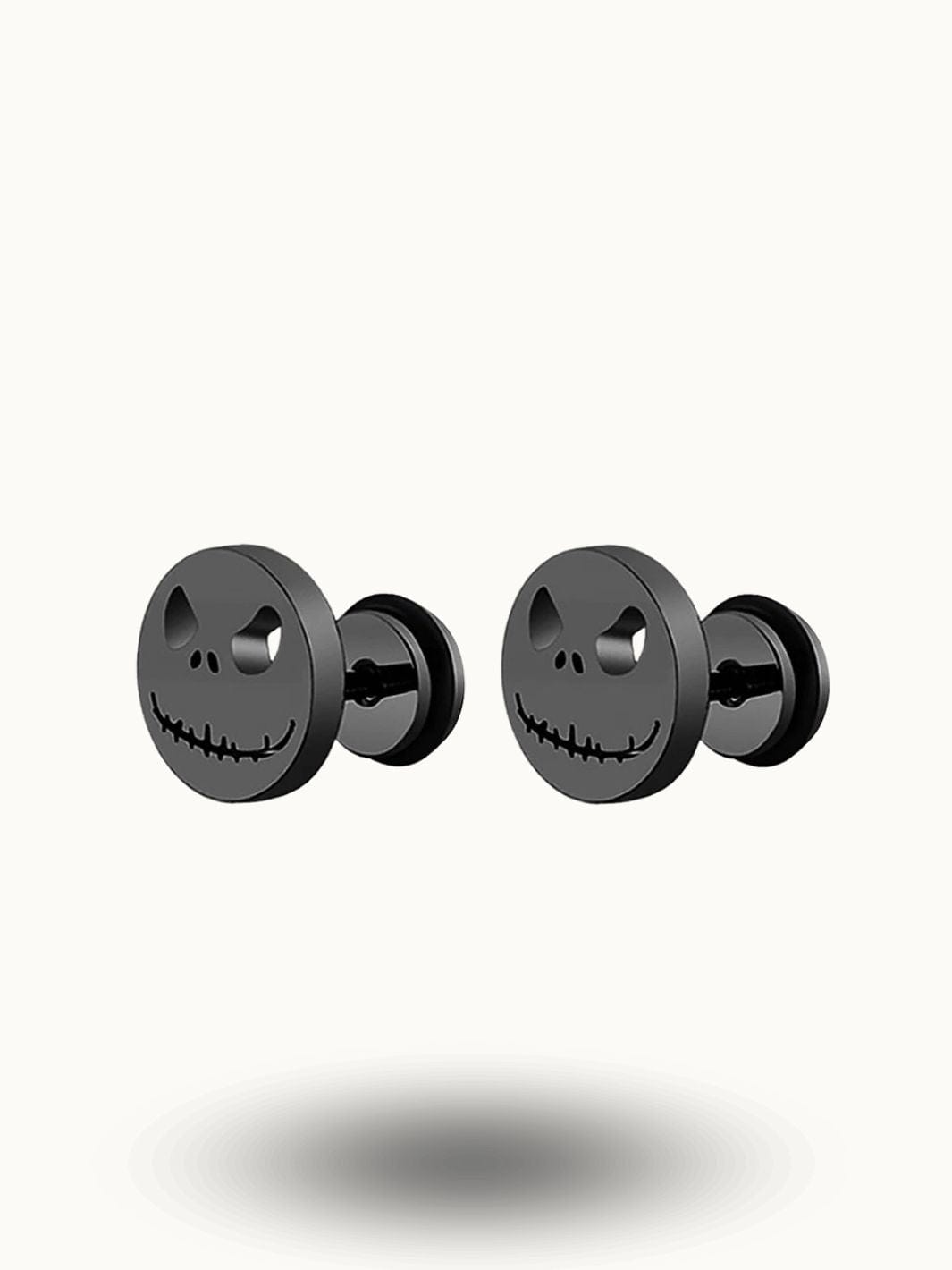 Piercing Tête de Mort Noire - Boucles d'Oreilles Halloween Noir